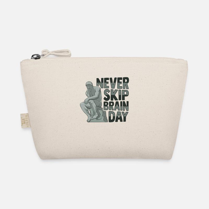 Never Skip Brain Day Philosophie - Bio-Täschchen - Natur