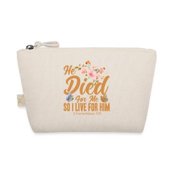 Religiously Inspiring Bible Verse Gift - Organic Pouch - nature - Front