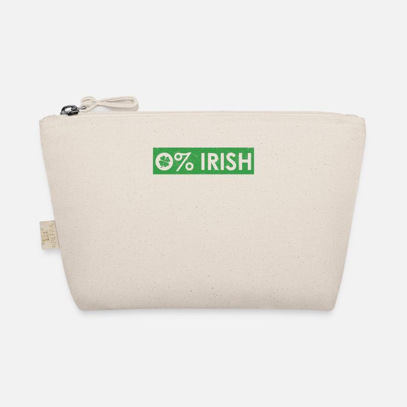 0% Irish Vintage St Patrick's Day Clover Happiness Organic Pouch