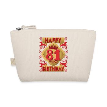 81e anniversaire 81 ans dicton, design vintage - Trousse biologique - nature - Devant