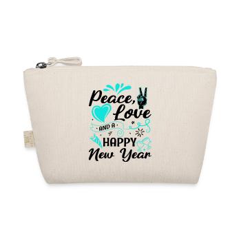 Réveillon du Nouvel An, Paix, Amour, Bonne Année - Trousse biologique - nature - Devant