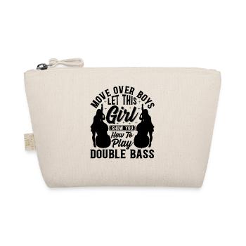Double Bass Girls Double Bass Player Girl - Organic Pouch - nature - Front