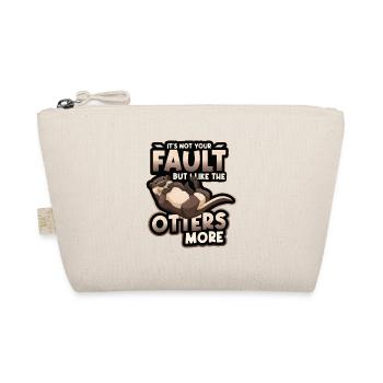 I like the otters more - Otter Pun Sea Otters - Organic Pouch - nature - Front