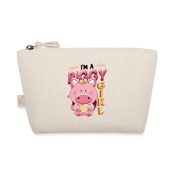 Im A Piggy Girl, Schweineliebhaber - Bio-Täschchen - Natur - Vorne