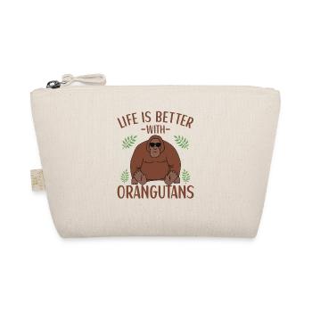 Orangutan Outfit Monkey Lovers - Organic Pouch - nature - Front