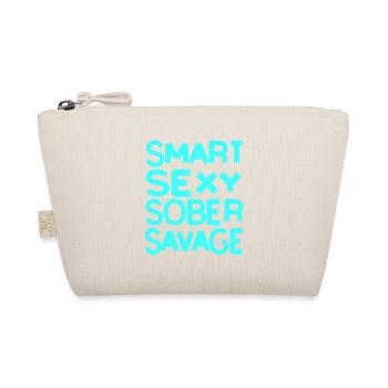Smart Sexy Sober Savage Retro Sobriety T-Shirt - Bio-Täschchen - Natur - Vorne
