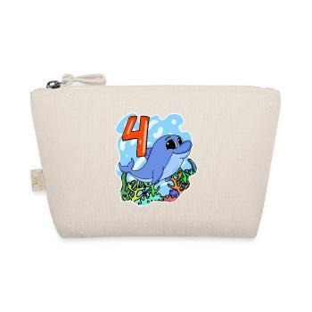 4 years old - 4th birthday with animal motif - Organic Pouch - nature - Front