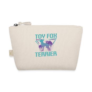 Retro Toy Fox Terrier Dog Lover - Organic Pouch - nature - Front