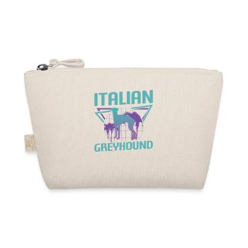 Retro Italian Greyhound Dog Lover - Organic Pouch - nature - Front