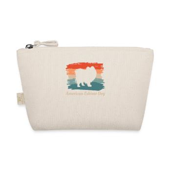 Vintage Retro American Eskimo Dog Lover - Organic Pouch - nature - Front