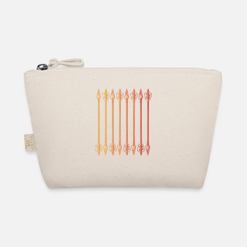 Arrow in retro white Organic Pouch