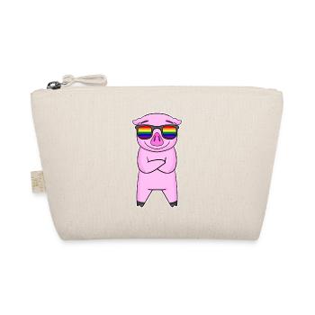 Gay Rainbow - Cochon à lunettes - Trousse biologique - nature - Devant
