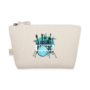 Music with musical instrument motif - gift - Organic Pouch - nature - Front