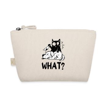 What? Murderous black cat with knife - Organic Pouch - nature - Front