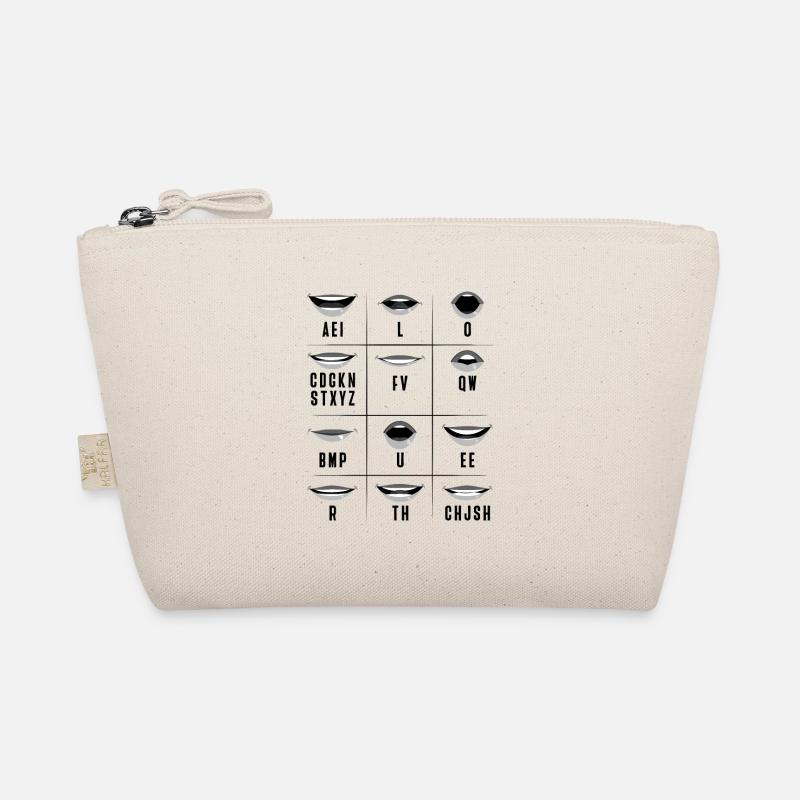 Lip reading ASL Hand gestures Deaf people Organic Pouch