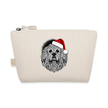 Weihnachten Hund süß lustig Hunde Tier Welpe 5 - Bio-Täschchen - Natur - Vorne