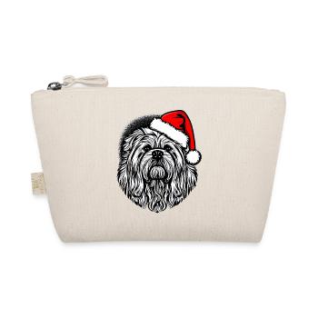 Weihnachten Hund süß lustig Hunde Tier Welpe 8 - Bio-Täschchen - Natur - Vorne