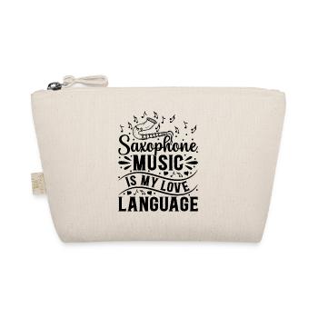 Saxophone Music Is My Love Language Saxophonist Mu - Organic Pouch - nature - Front