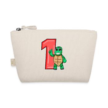 1 year old - school enrolment - turtle motif - Organic Pouch - nature - Front