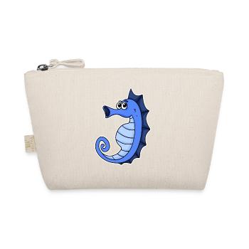 Seahorse Blue - Organic Pouch - nature - Front