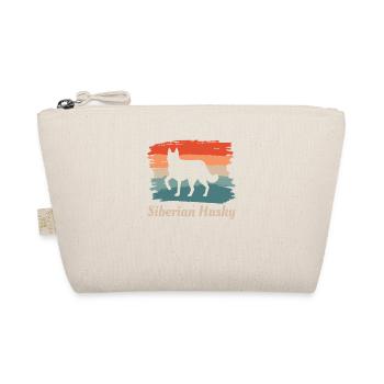Vintage Retro Siberian Husky Huskies Dog Lover - Organic Pouch - nature - Front