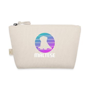 Retro maltesischer Hundeliebhaber - Bio-Täschchen - Natur - Vorne