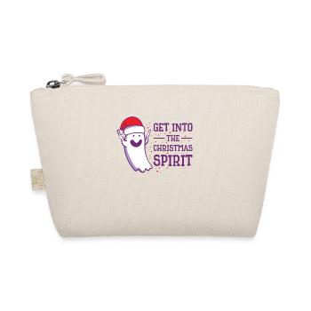 Christmas Cute Ghost Halloween Christmas Spirit - Organic Pouch - nature - Front