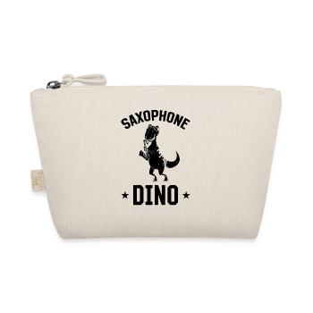 Saxophone Dinosaur Saxophone Player Dinosaur Saxop - Organic Pouch - nature - Front