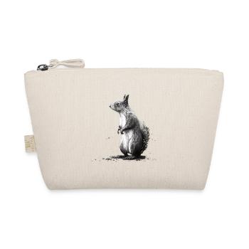 Squirrel art - Organic Pouch - nature - Front