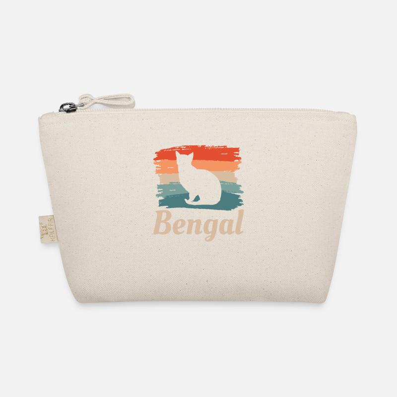 Vintage Retro Bengal Cat Lover Trousse biologique