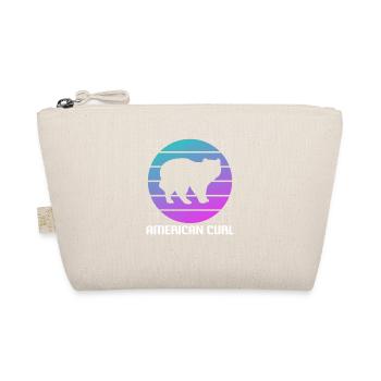 Retro American Curl Cat Lover - Organic Pouch - nature - Front