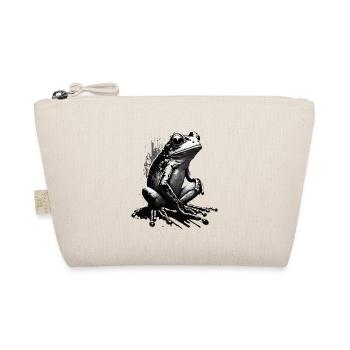 Frosch Stencil Design Kunst - Bio-Täschchen - Natur - Vorne