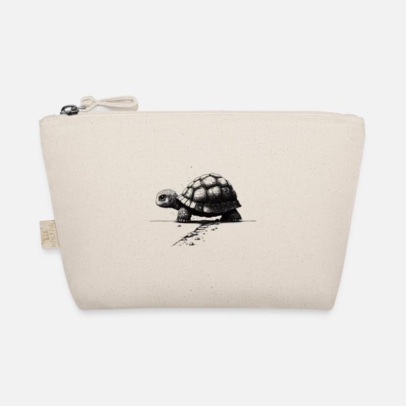 Turtle Stencil Design Art Organic Pouch
