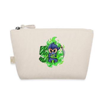 Boy 5 years 5th birthday Boy Ninja Green - Organic Pouch - nature - Front