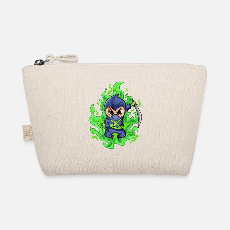 Motif de combattant ninja vert feu Trousse biologique