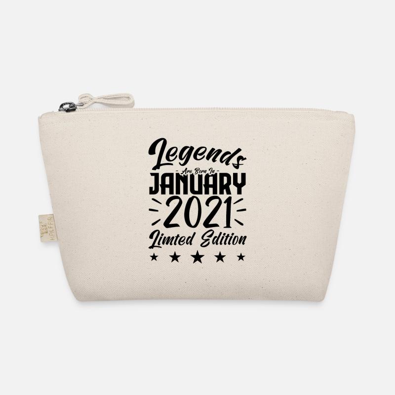 Geboren im Januar 2021. Geburtstagsgeschenk. Bio-Täschchen