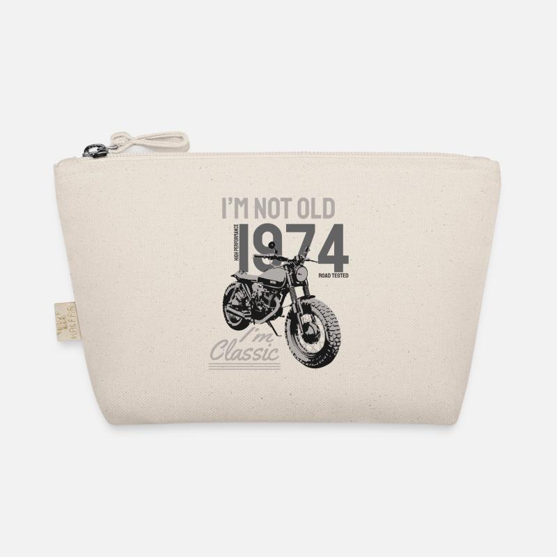 I'm Not Old I'm Classic. Biker Birthday 1974 Organic Pouch