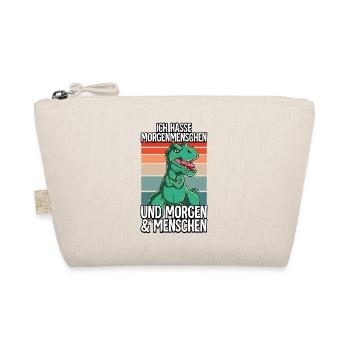Ich Hasse Morgenmenschen T-rex - Bio-Täschchen - Natur - Vorne