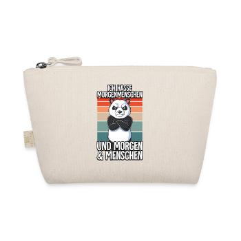 Ich Hasse Morgenmenschen Panda - Bio-Täschchen - Natur - Vorne