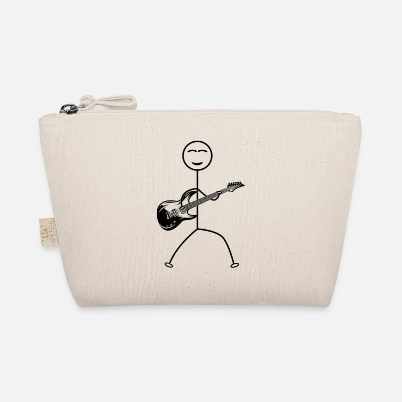 Drôle de guitariste Stick Figure Guitare basse drôle Trousse biologique
