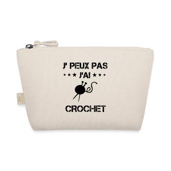 j'peux pas j'ai crochet laine cadeau couture - Trousse biologique - nature - Devant