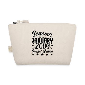 Born in January 2009. Birthday gift. - Organic Pouch - nature - Front
