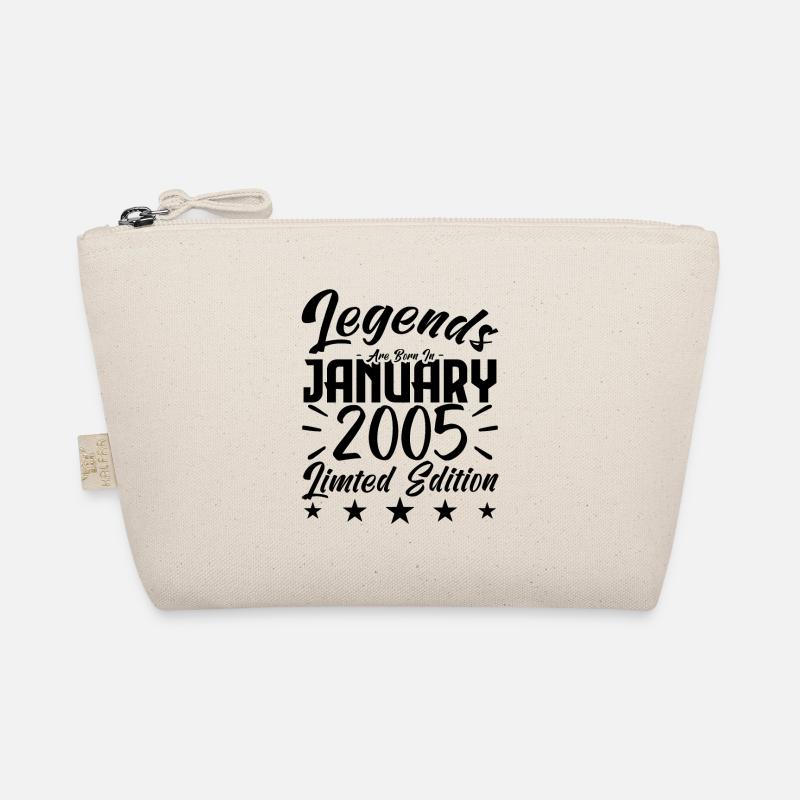 Geboren im Januar 2005. Geburtstagsgeschenk. Bio-Täschchen