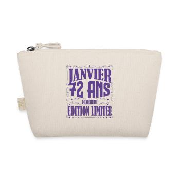 Janvier 72 ans. Cadeau 72 ans janvier anniversaire - Trousse biologique - nature - Devant