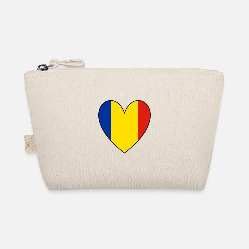 Romania Bucharest Heart Organic Pouch