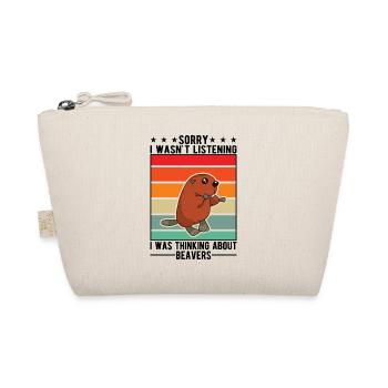 Beaver Beaver Dam Gift Beaver - Organic Pouch - nature - Front