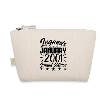 Born in January 2001. Birthday gift. - Organic Pouch - nature - Front