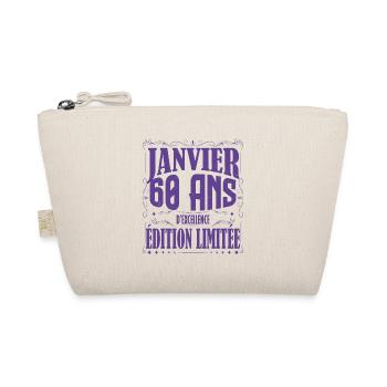 Janvier 60 ans. Cadeau 60 ans janvier anniversaire - Trousse biologique - nature - Devant