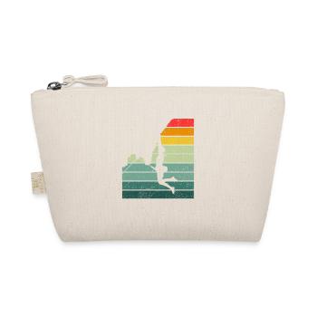 Retro Graphic Climbing Bouldering Rock Climber Mou - Bio-Täschchen - Natur - Vorne