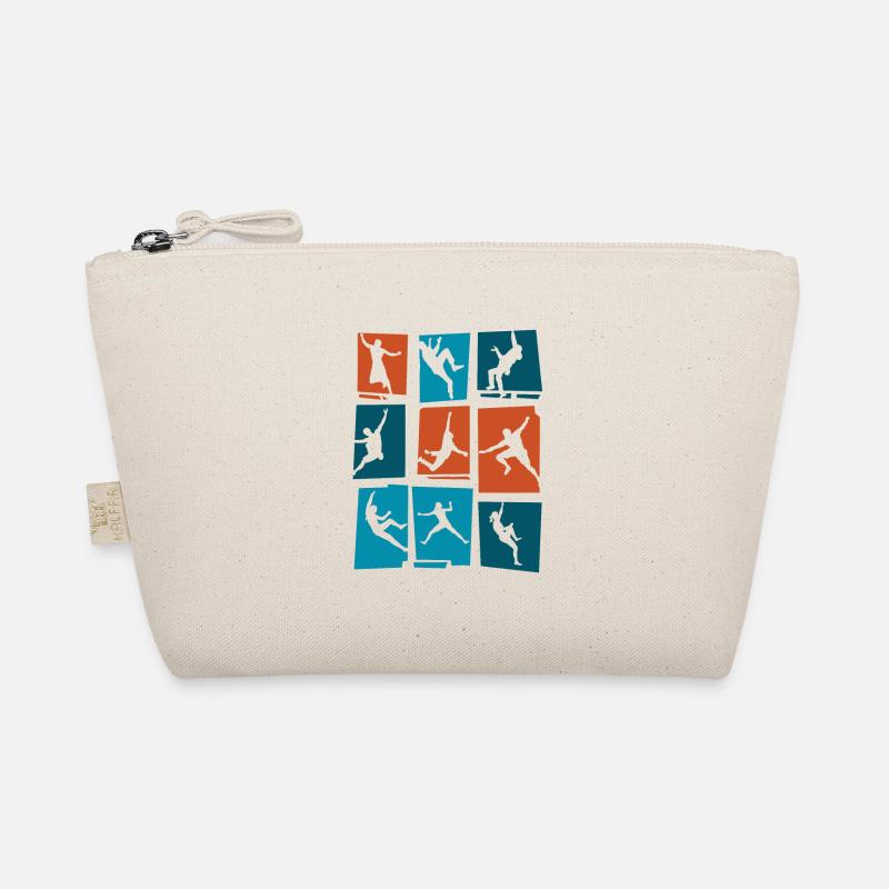 Retro Graphic Climbing Bouldering Rock Climber Mou Bio-Täschchen